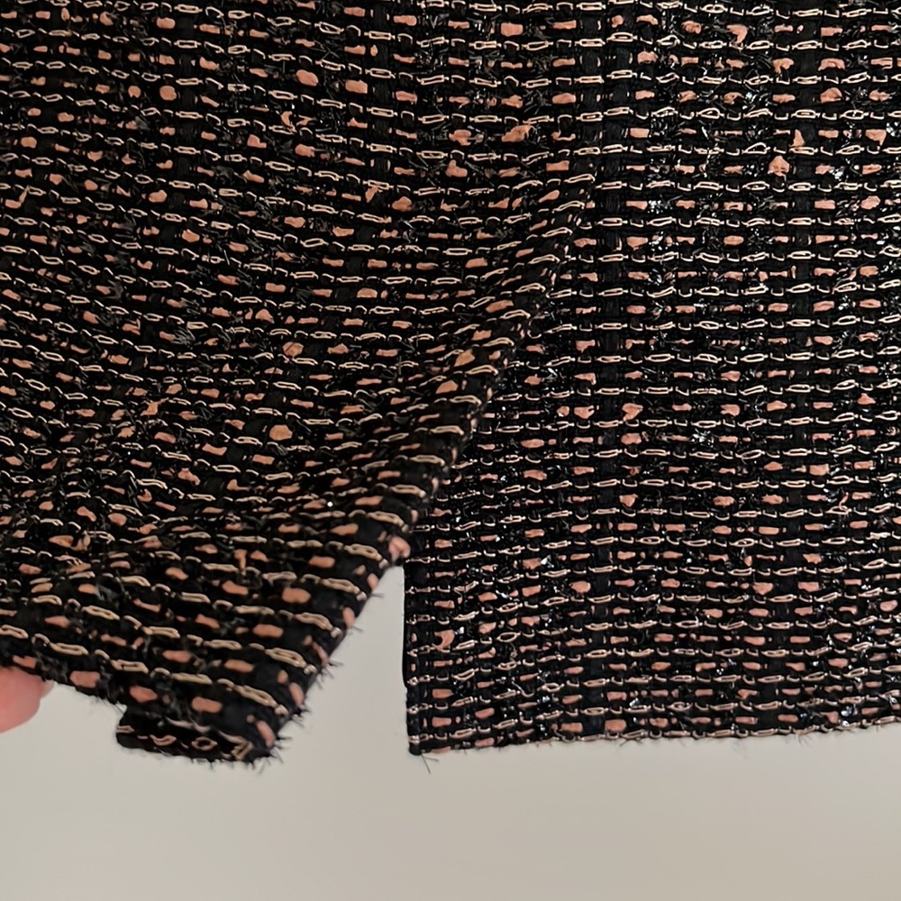 Petite Dana Bachman Black/Brown Metallic Tweed Suit Size: 4 Petite MSRP: $300 - Picture 4 of 10